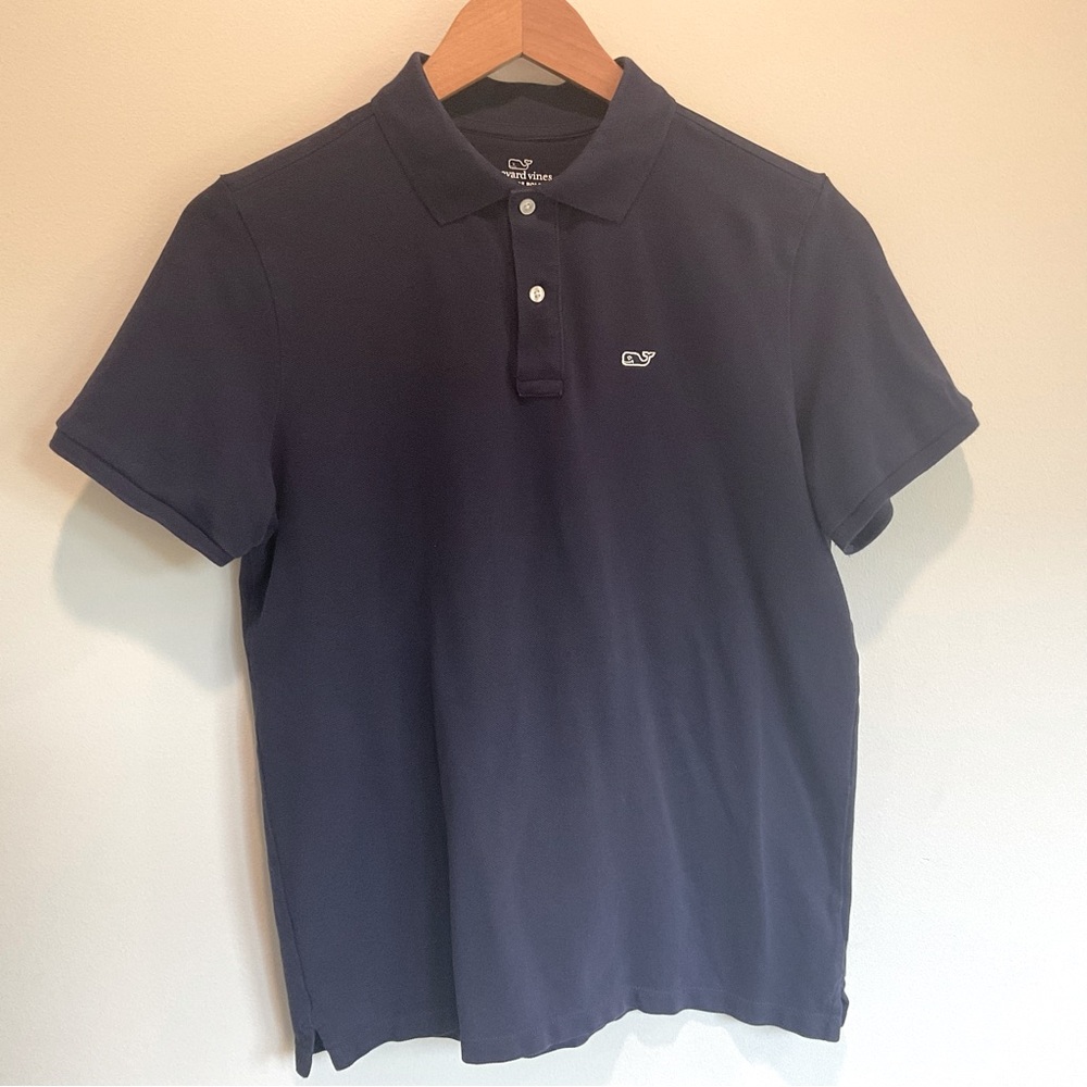 Vineyard Vines Boys Blue Short Sleeve Heritage Polo Size Large